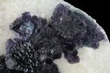 Stepped, Purple Fluorite on Quartz - China #96054-3